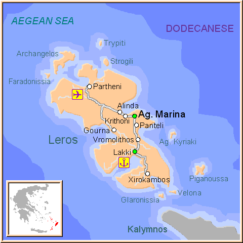 Leros map