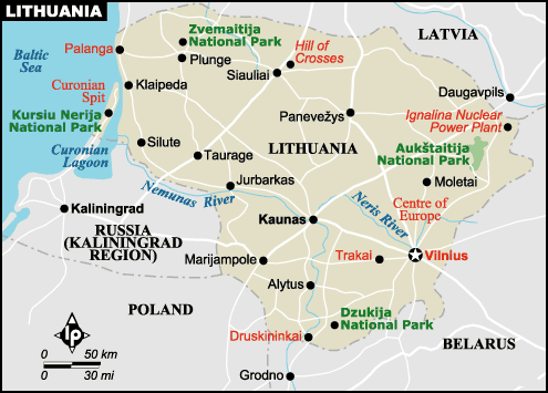Lithuania map