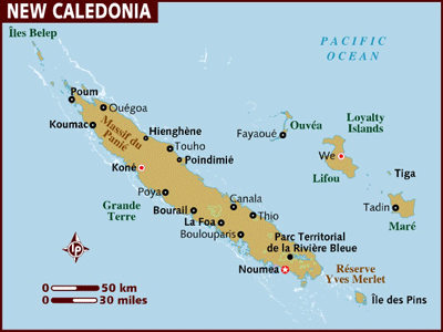 New Caledonia map
