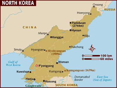 North Korea map