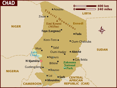 Chad map
