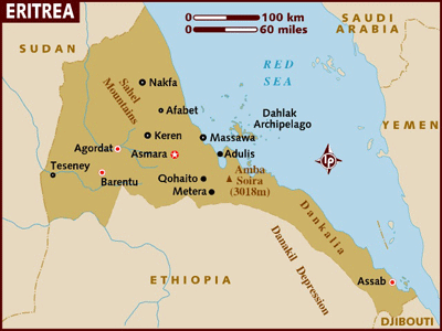 Eritrea map
