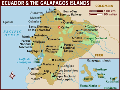 Galapagos islands map