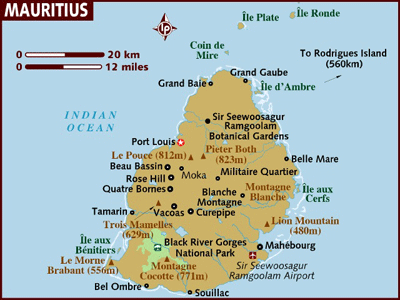 Mauritius map
