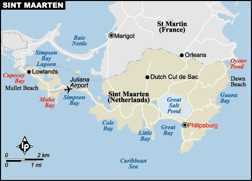 Sint Maarten map