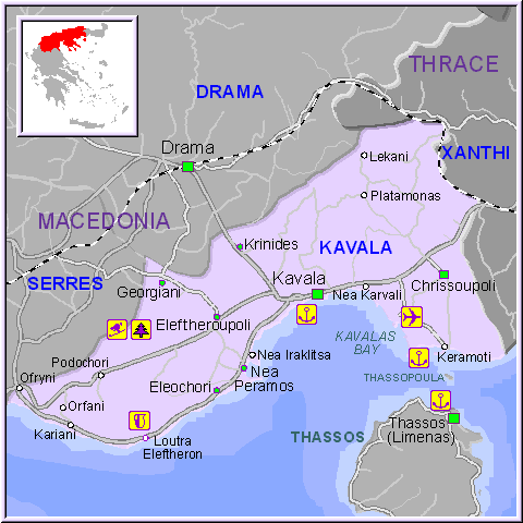 Kavala map